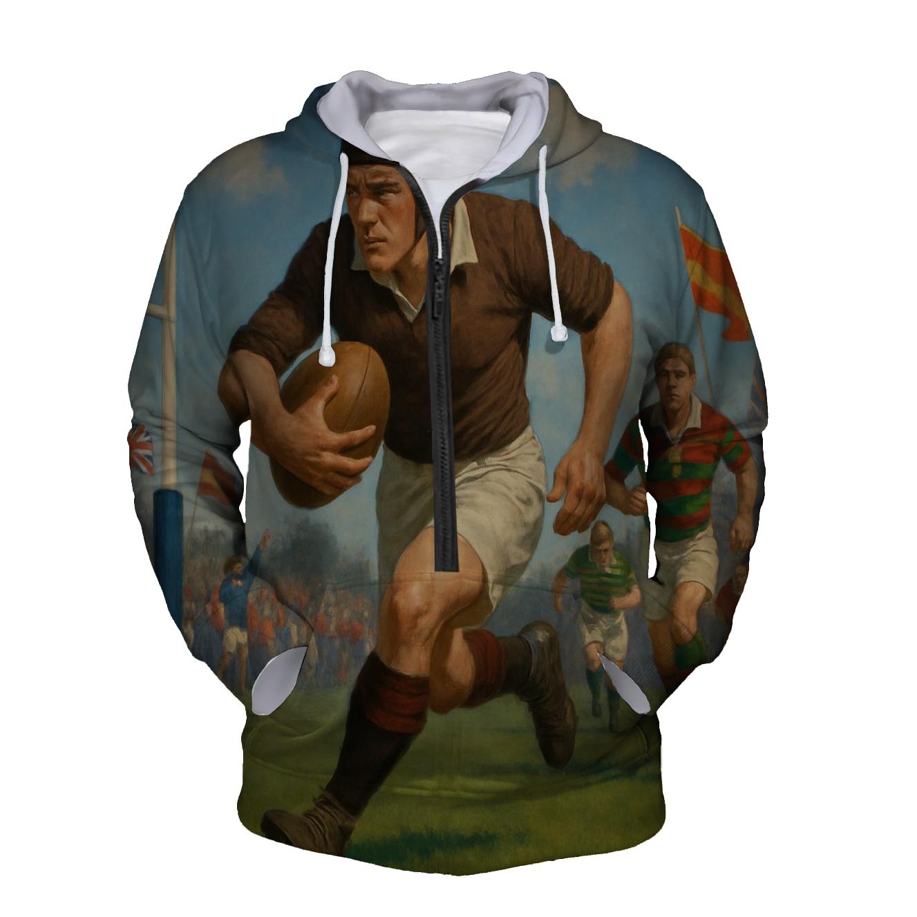 Rugby Passion Half Zip Hoodie