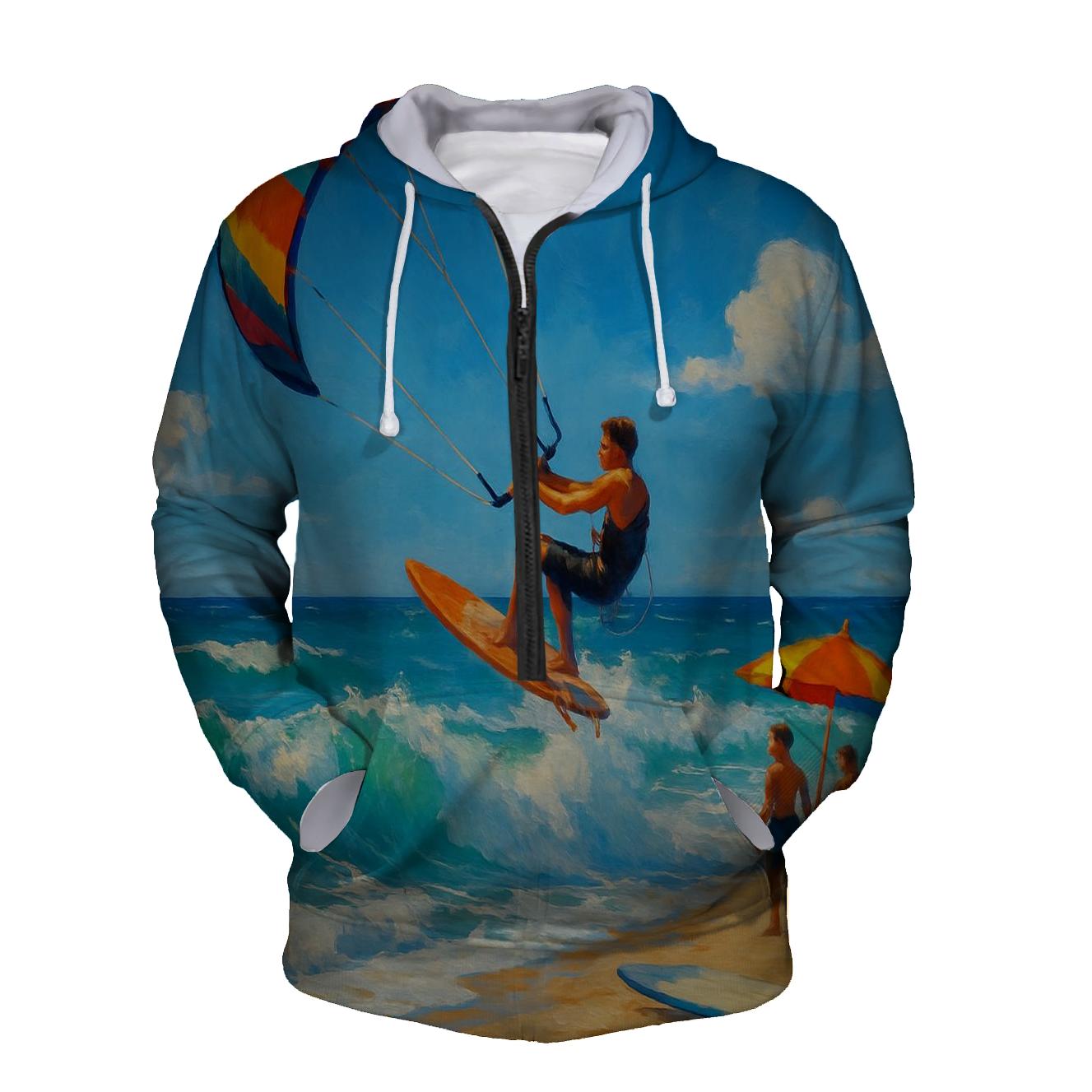 Kitesurfing Breeze Half Zip Hoodie