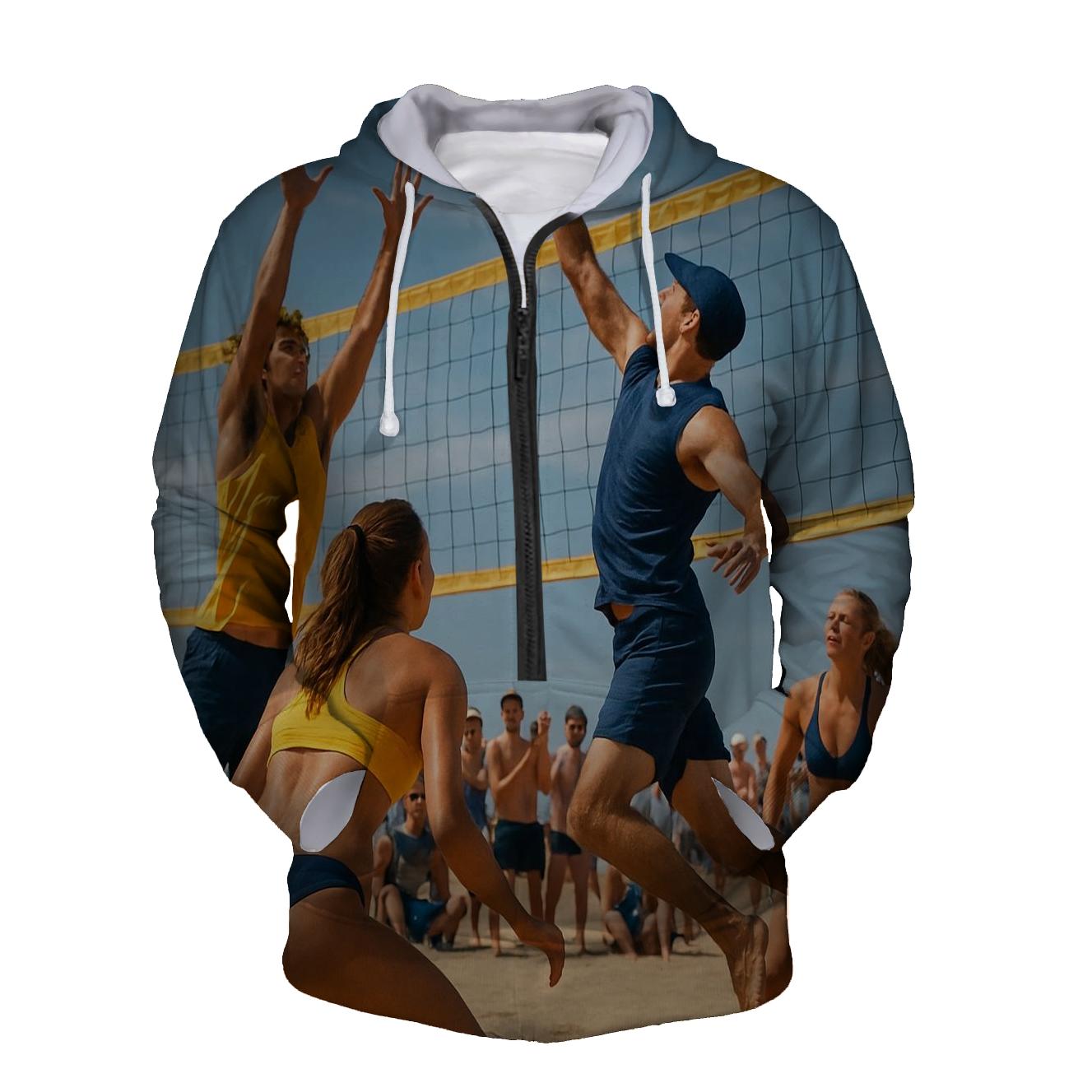 Volleyball Vibe Half Zip Hoodie