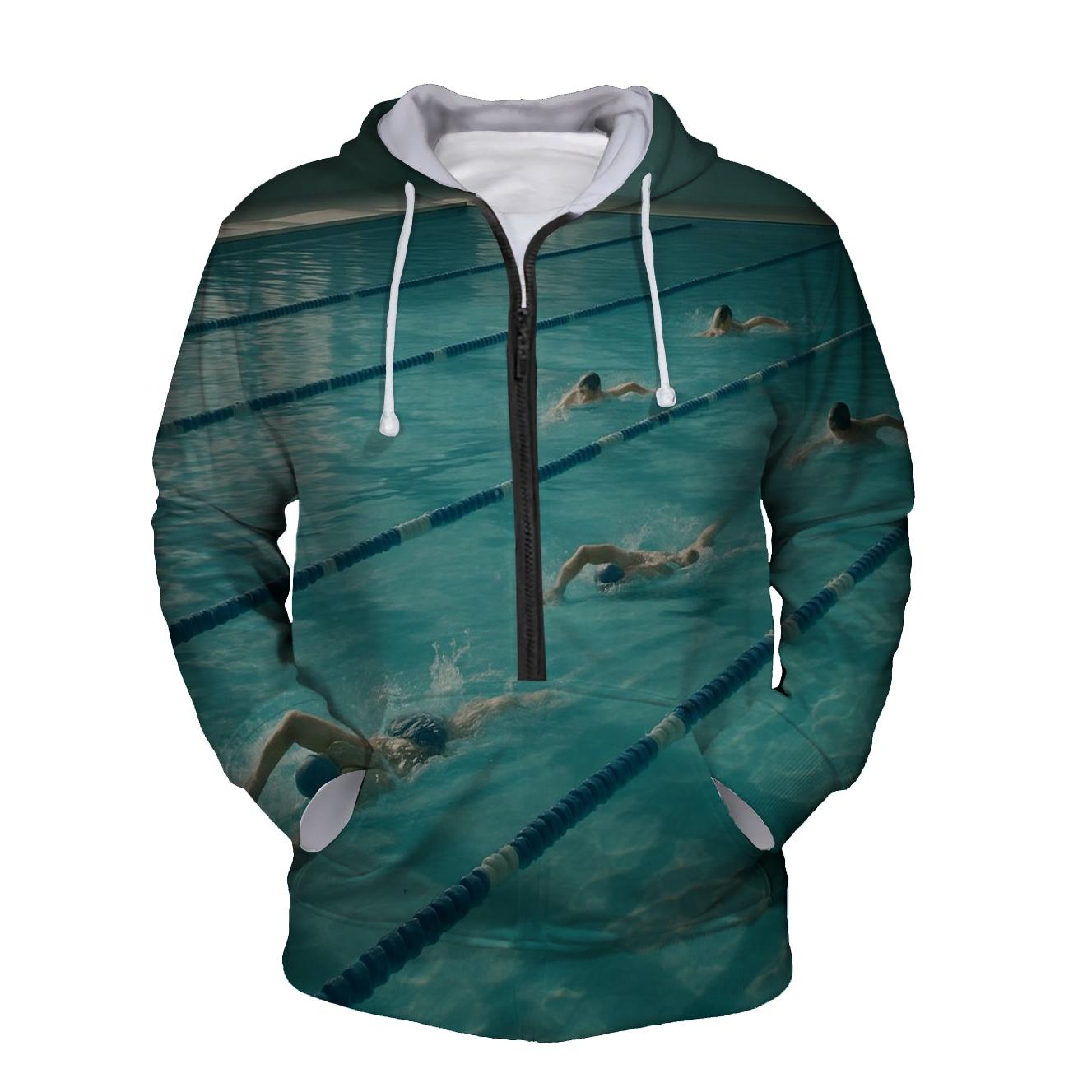 Swimming Serenity Half Zip Hoodie