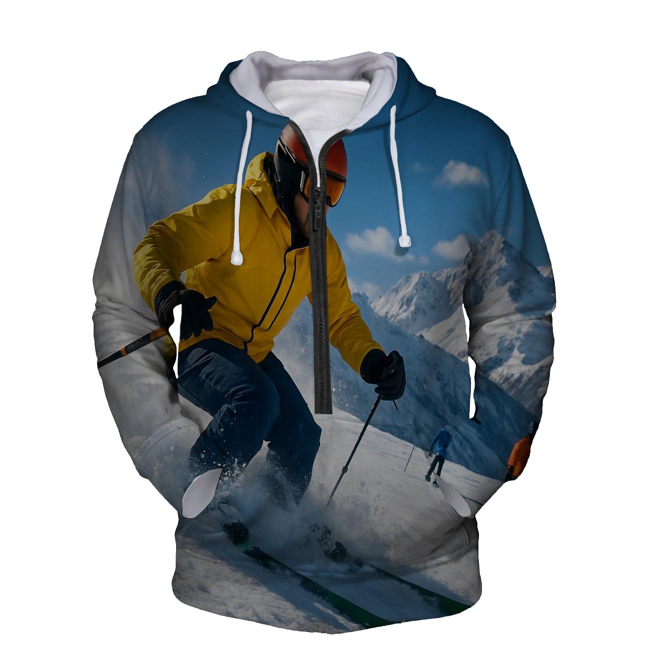 Winter Sports Challenge Half Zip Hoodie