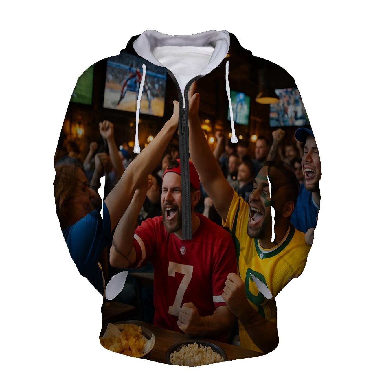 Ultimate Sports Fan Half Zip Hoodie