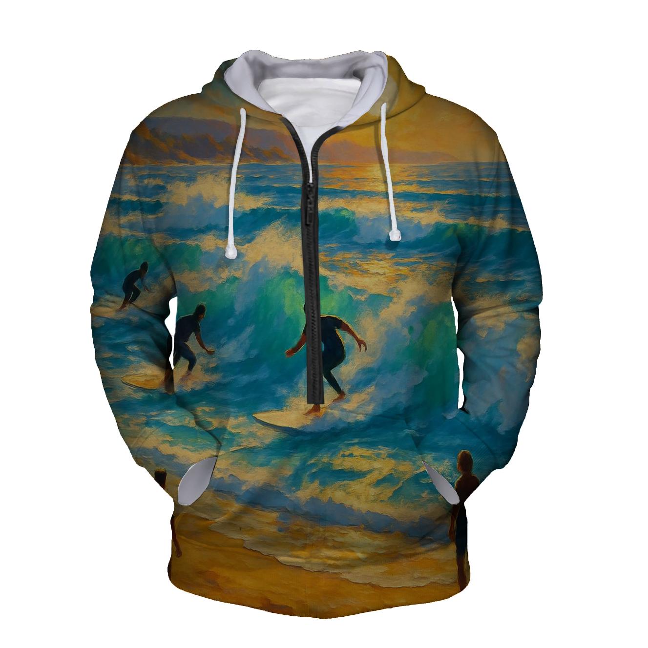 Surf Vibes Half Zip Hoodie