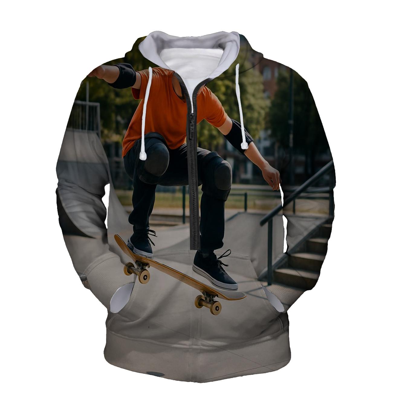 Skateboarding Vibe Half Zip Hoodie