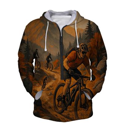 Mountain Biking Thrill Half Zip Hoodie
