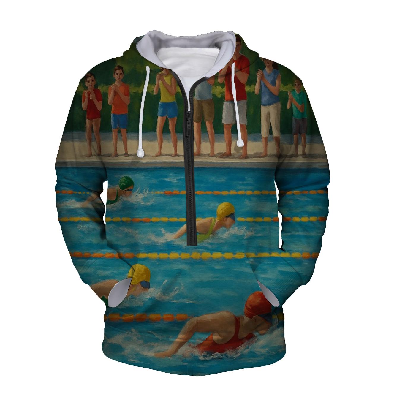 Swimming Free Half Zip Hoodie