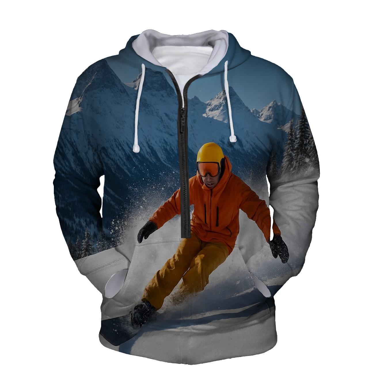 Snowboarding Summit Half Zip Hoodie