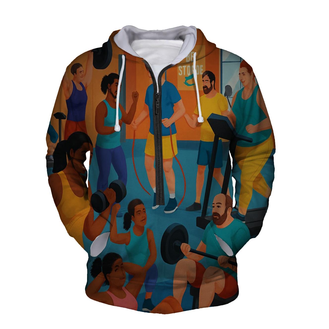 Fitness Journey Half Zip Hoodie