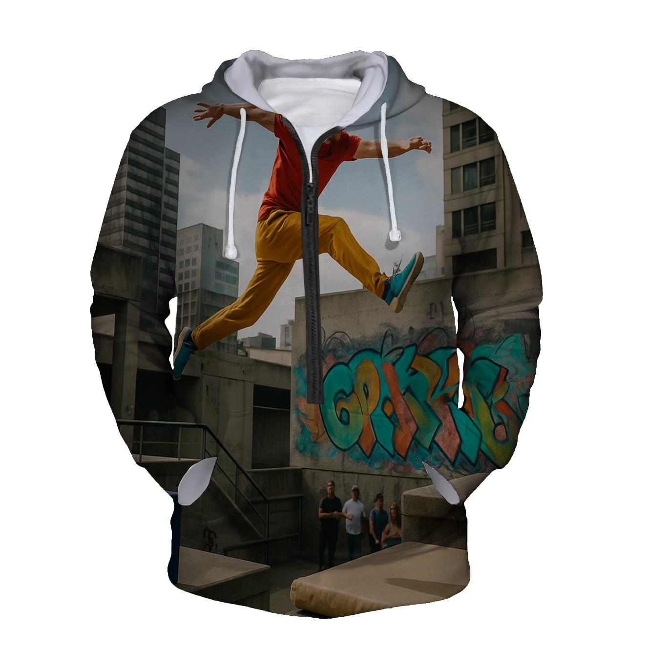Parkour Freedom Half Zip Hoodie