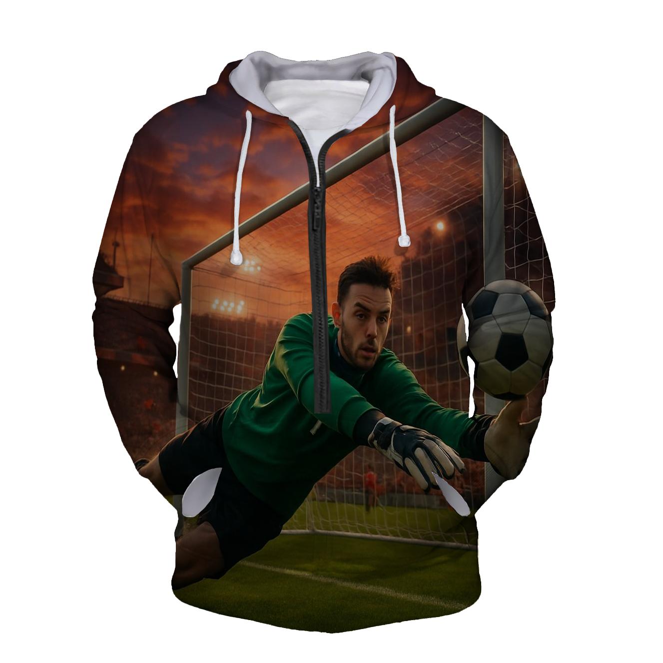 Soccer Goalkeeper Pride Half Zip Hoodie
