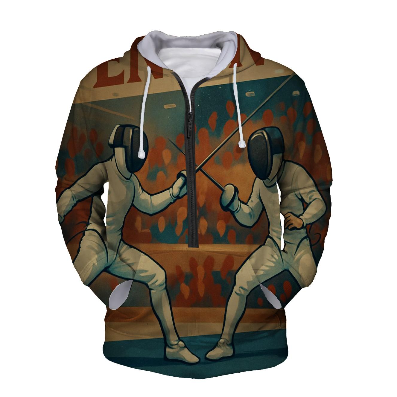 Fencing Focus Half Zip Hoodie