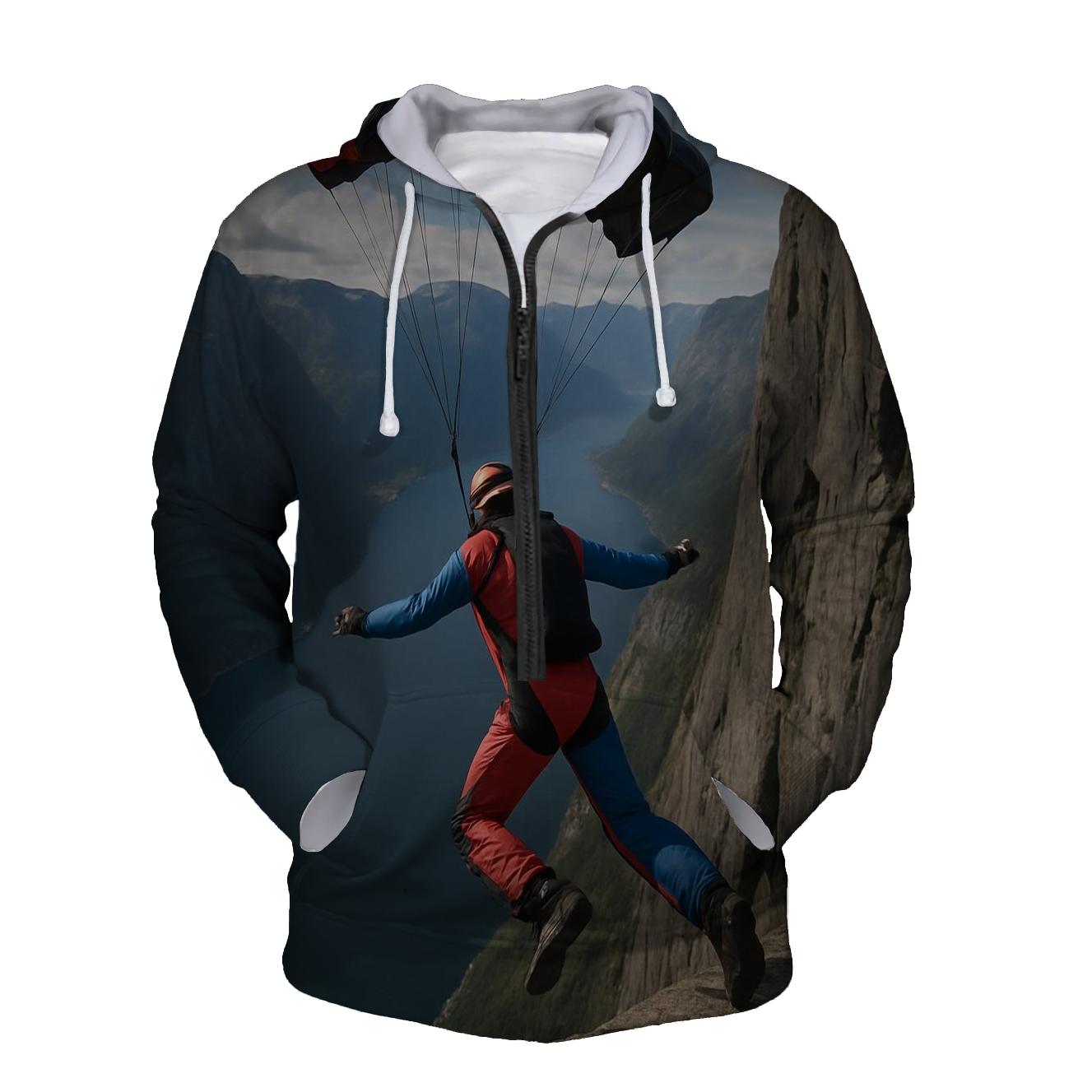 Base Jumping Thrill Half Zip Hoodie