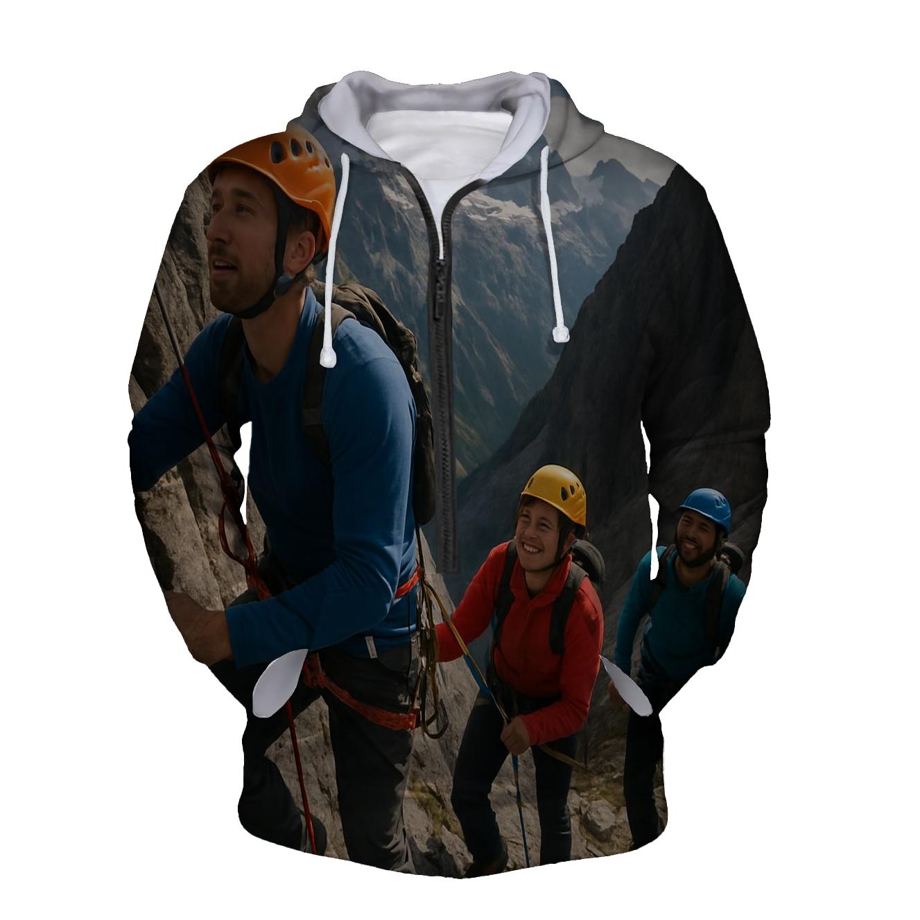 Mountain Climbing Half Zip Hoodie