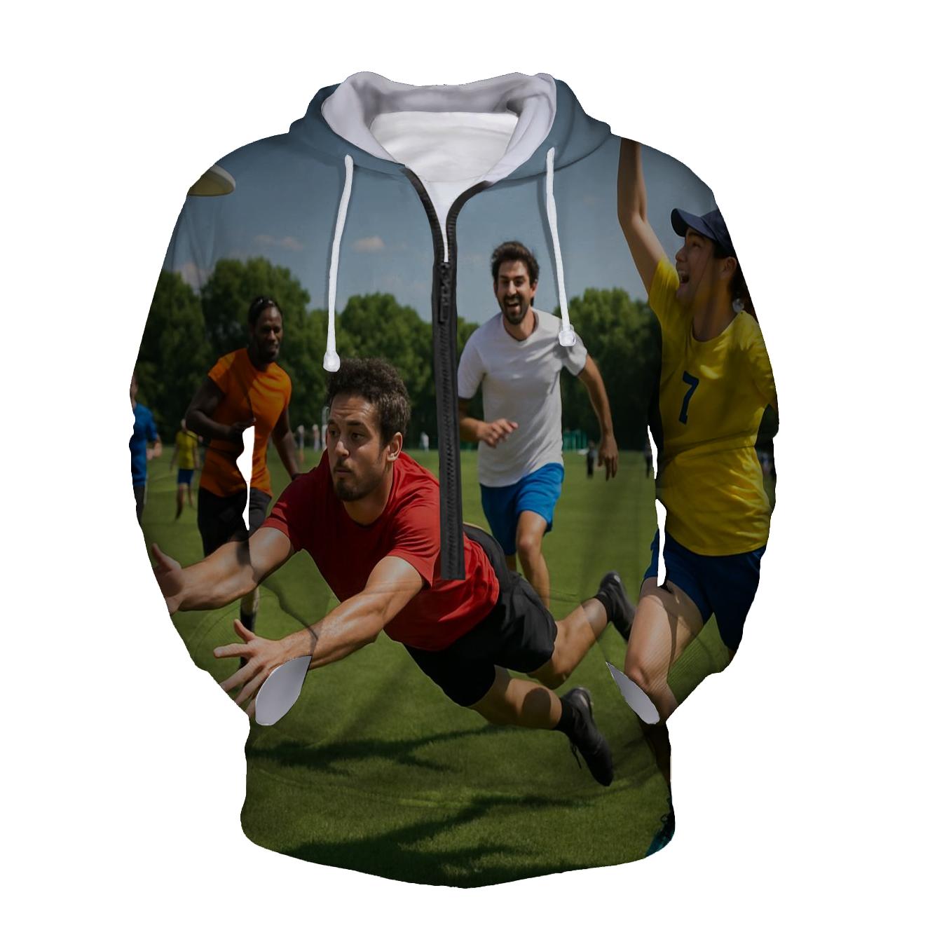 Ultimate Frisbee Energy Half Zip Hoodie