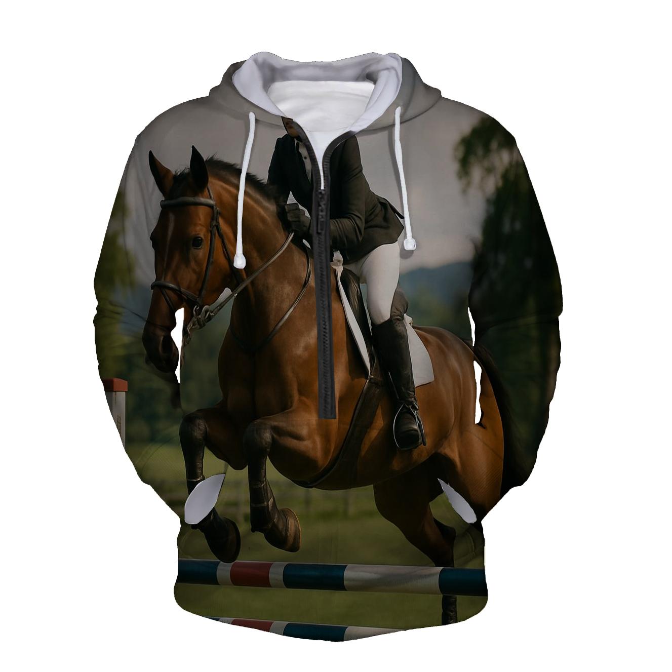 Equestrian Grace Half Zip Hoodie