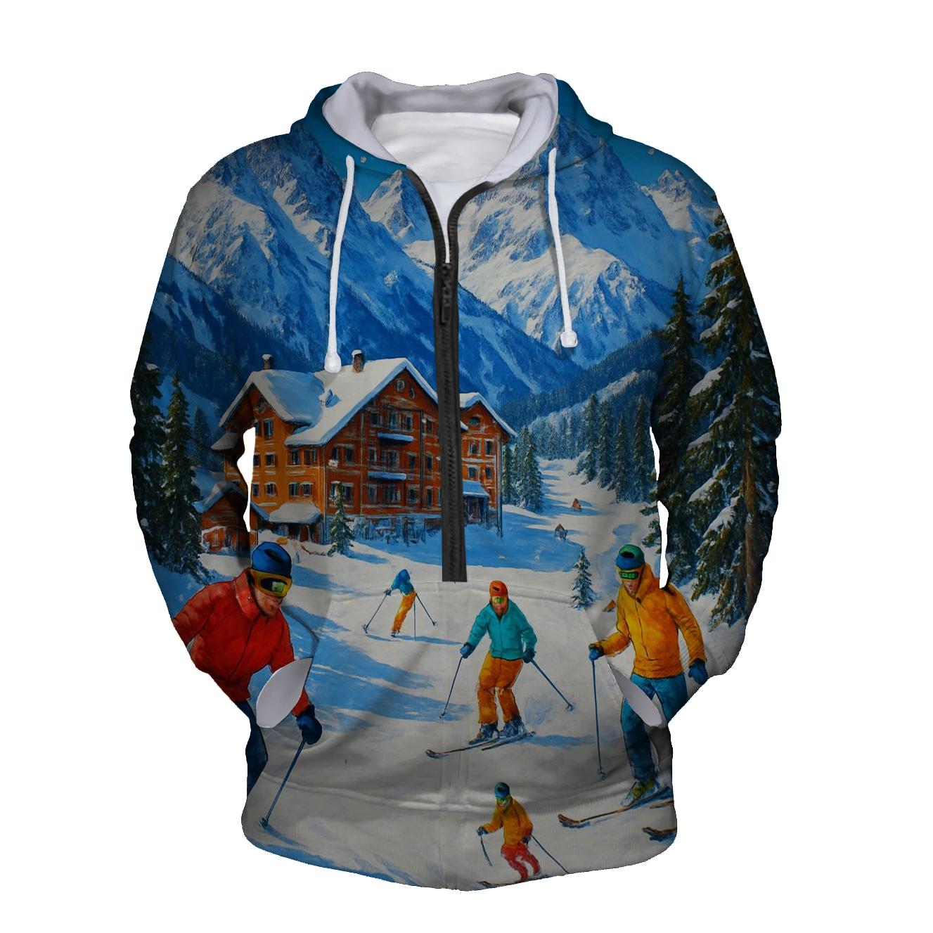 Ski Slopes Half Zip Hoodie