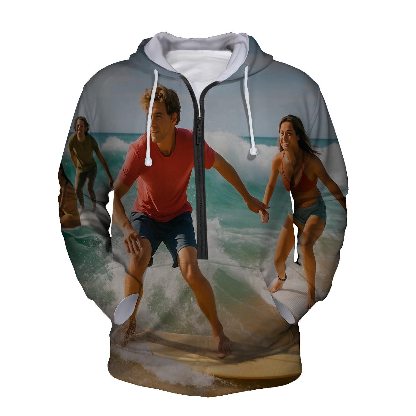 Surfing Horizon Half Zip Hoodie