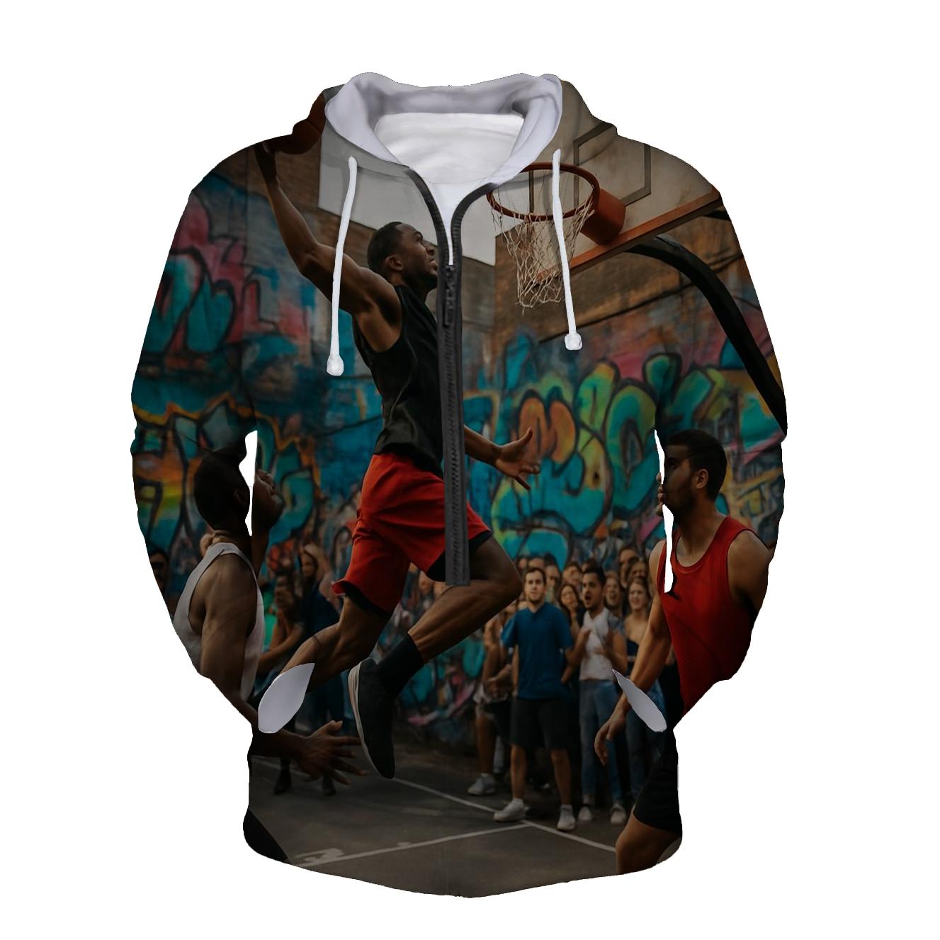Basketball Court Legends Half Zip Hoodie