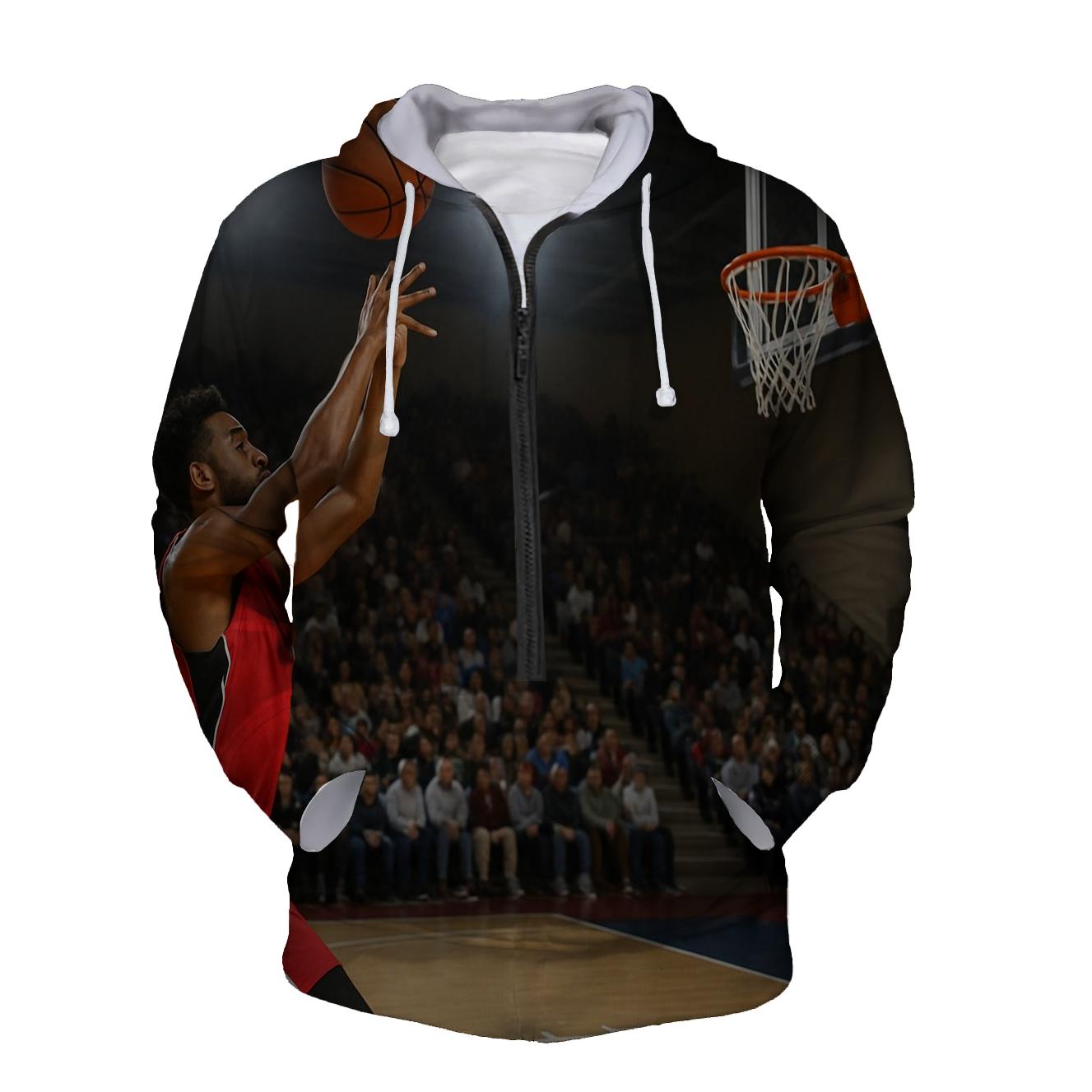 Basketball Bounce Half Zip Hoodie