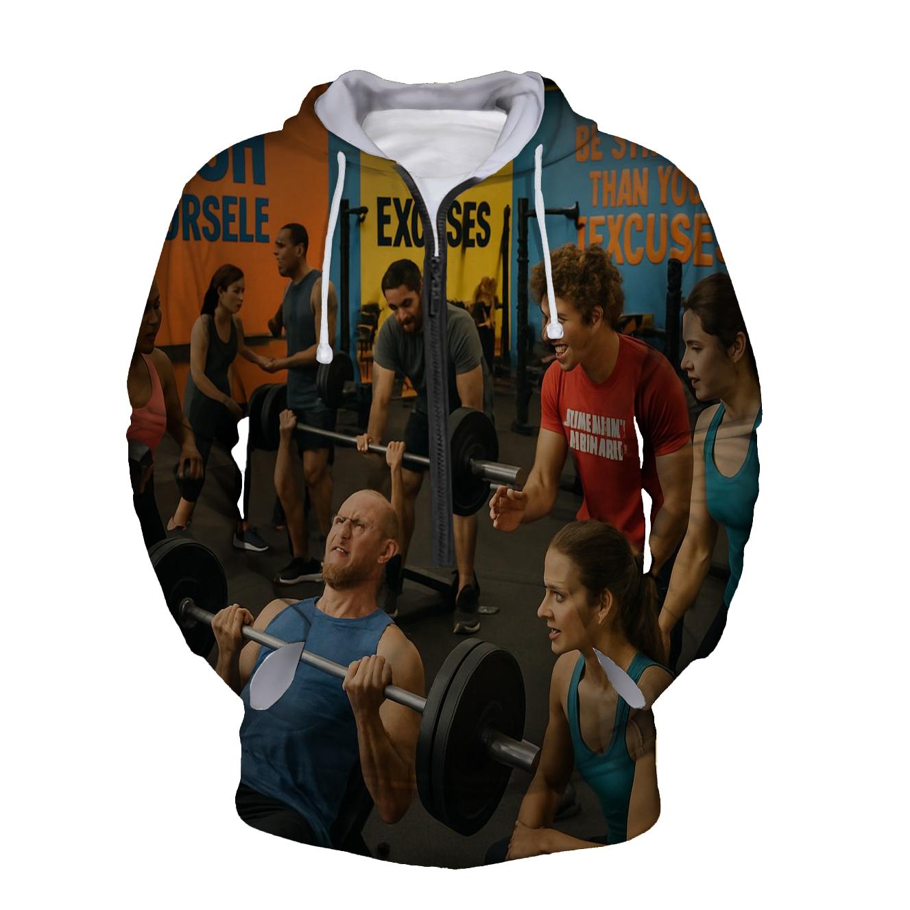Gym Motivation Half Zip Hoodie