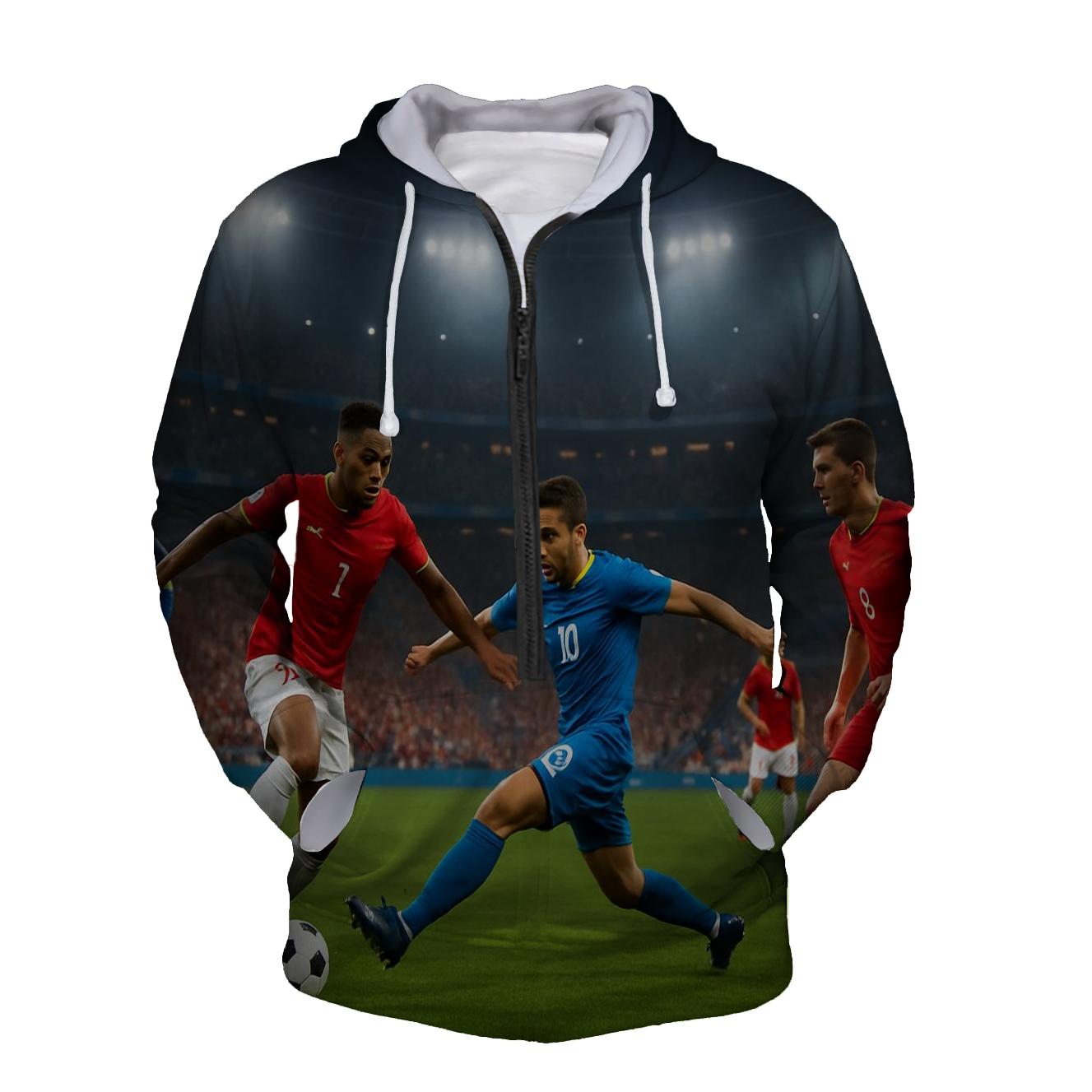 Soccer Stripes Half Zip Hoodie