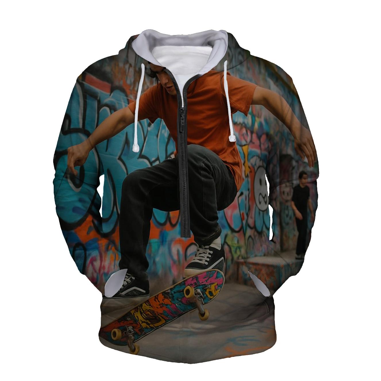 Skating Freedom Half Zip Hoodie