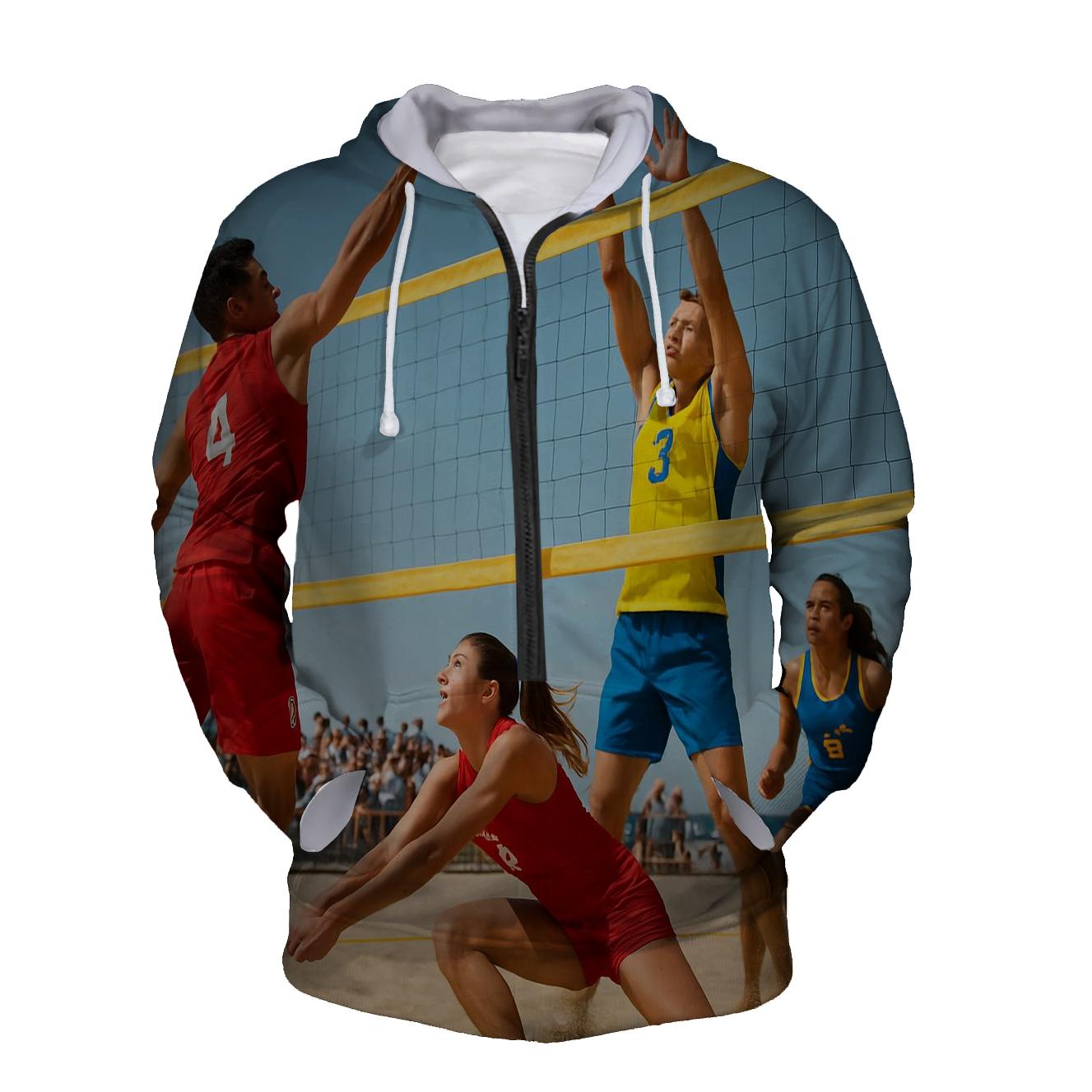 Volleyball Spirit Half Zip Hoodie
