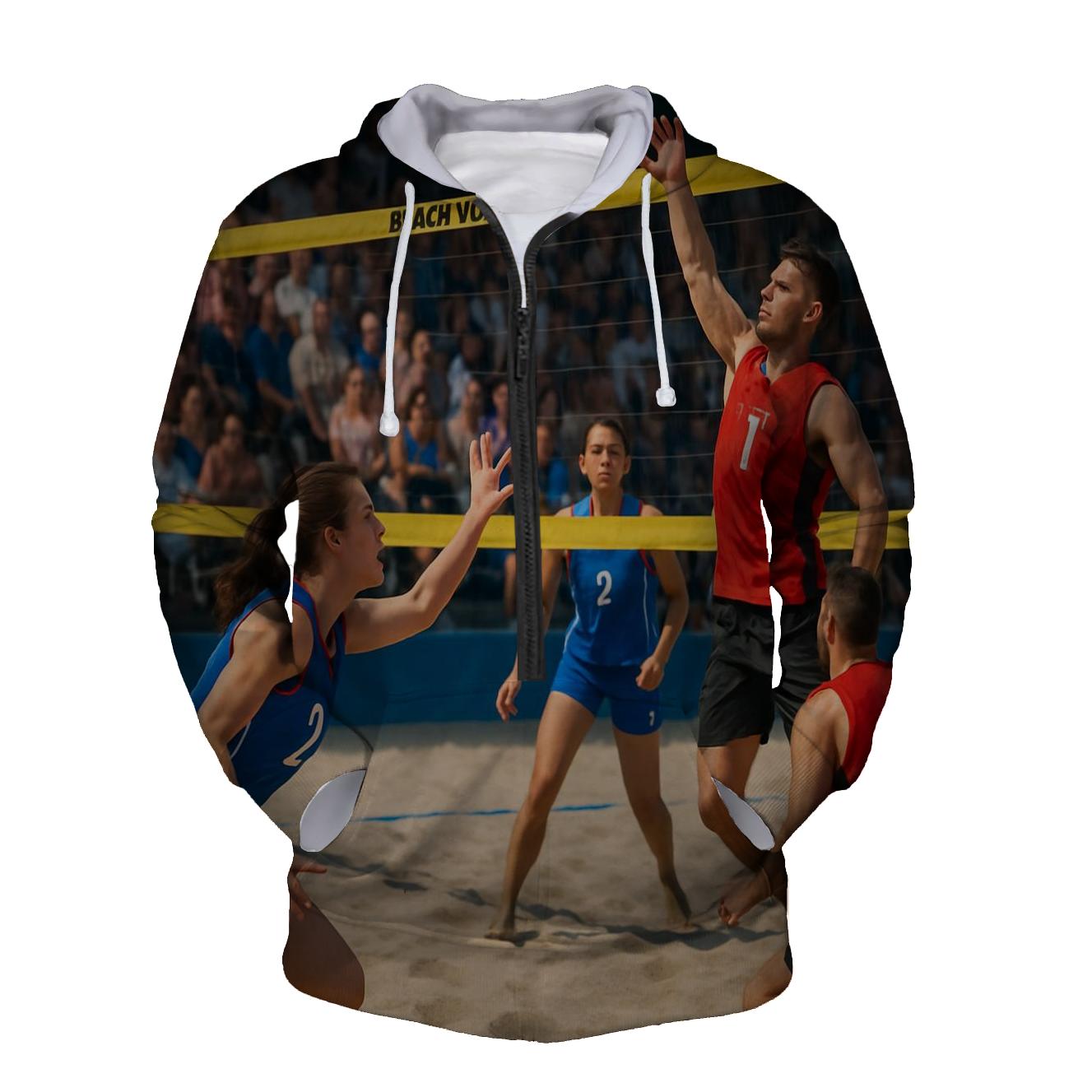 Volleyball Vibes Half Zip Hoodie