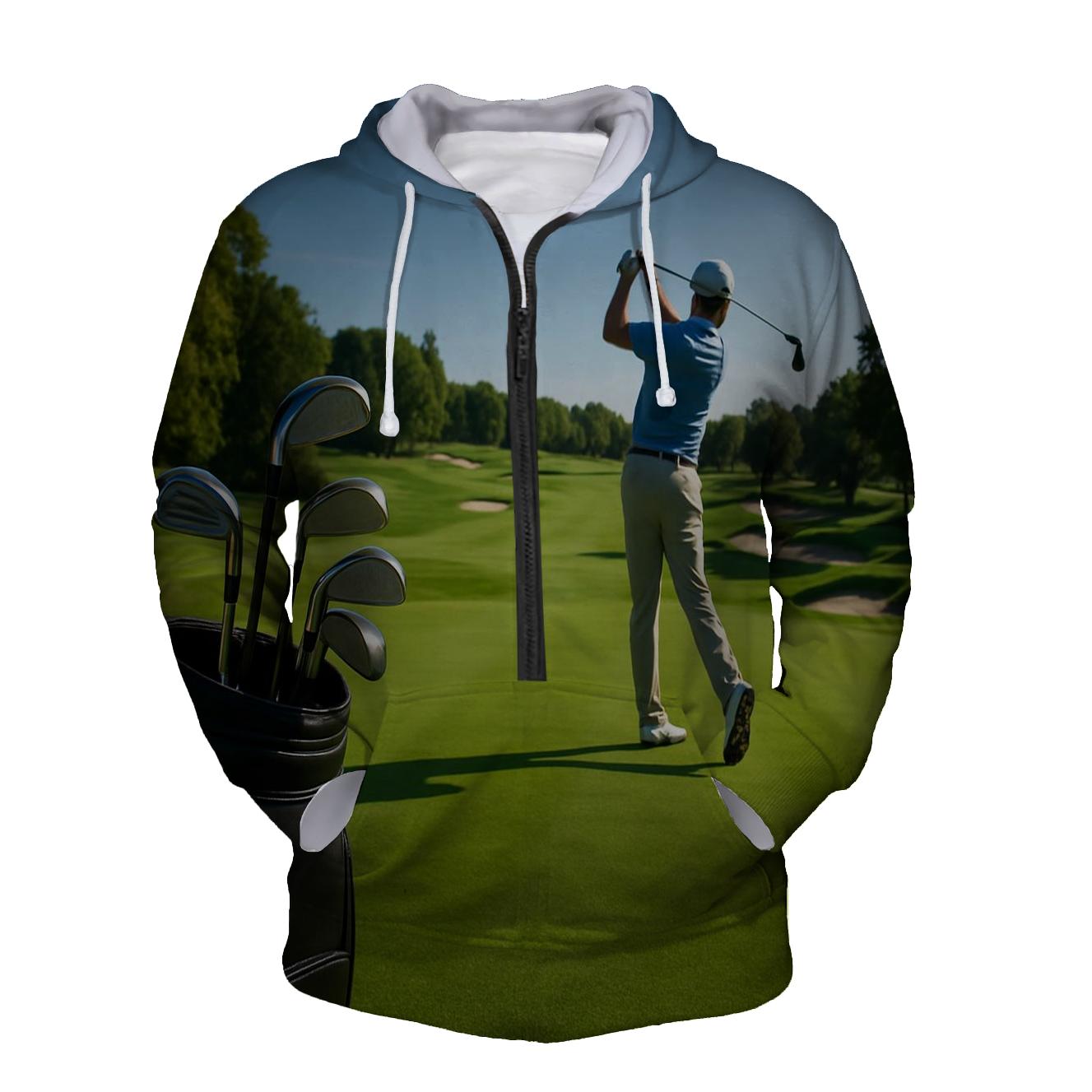 Golf Swing Half Zip Hoodie