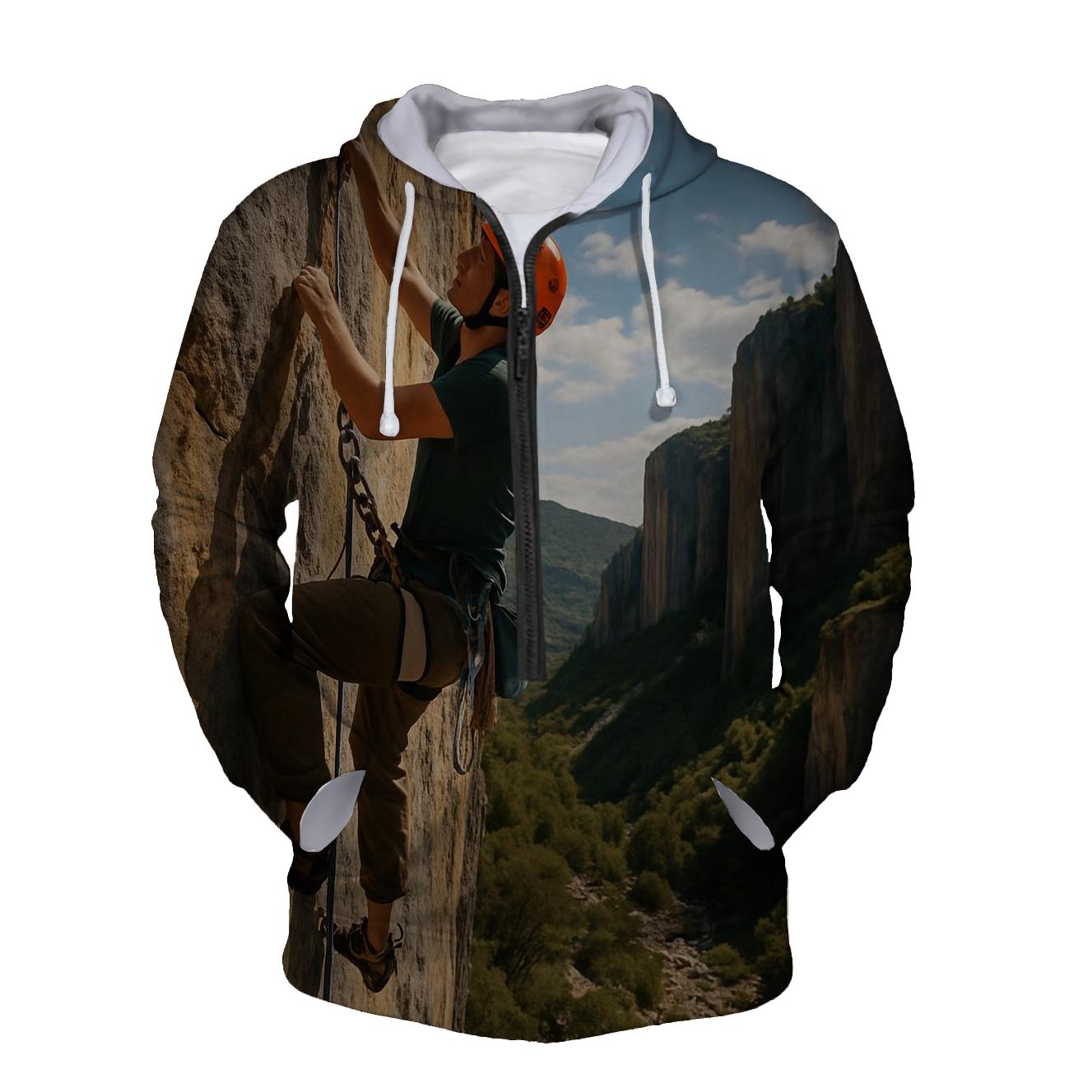 Rock Climbing Heights Half Zip Hoodie