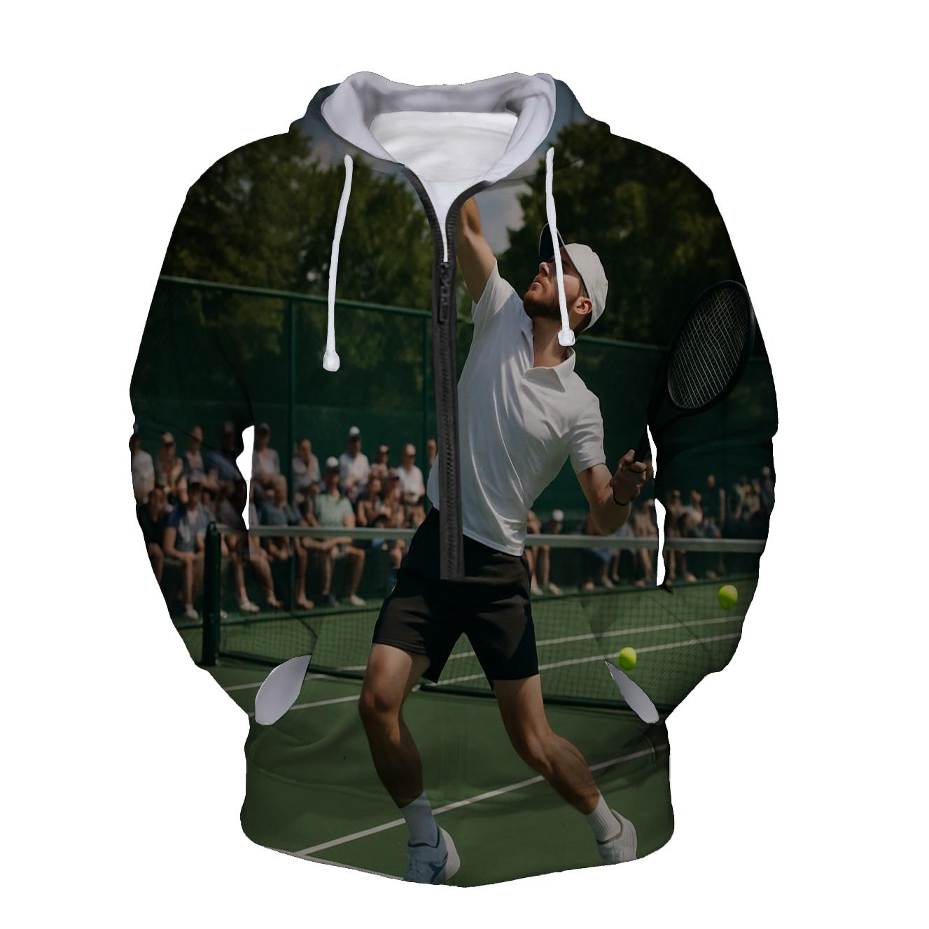 Tennis Match Half Zip Hoodie