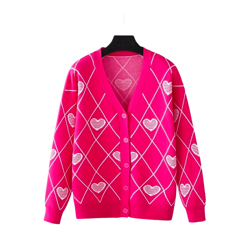 Warm Loose V-Neck Knitted Cardigan For Women-Soco Hoodie