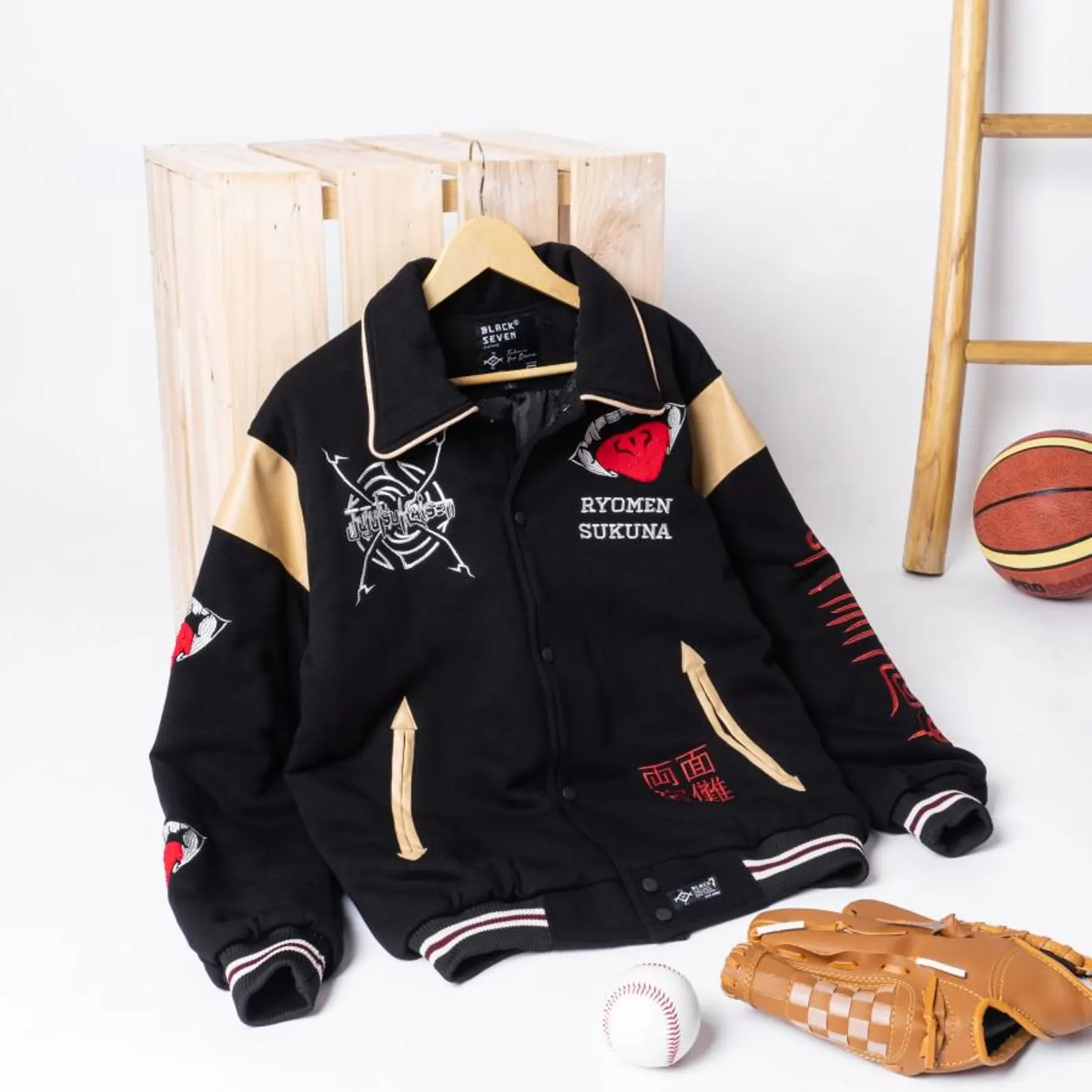 Embroidered Anime Sukajan Varsity Style Bomber Jacket