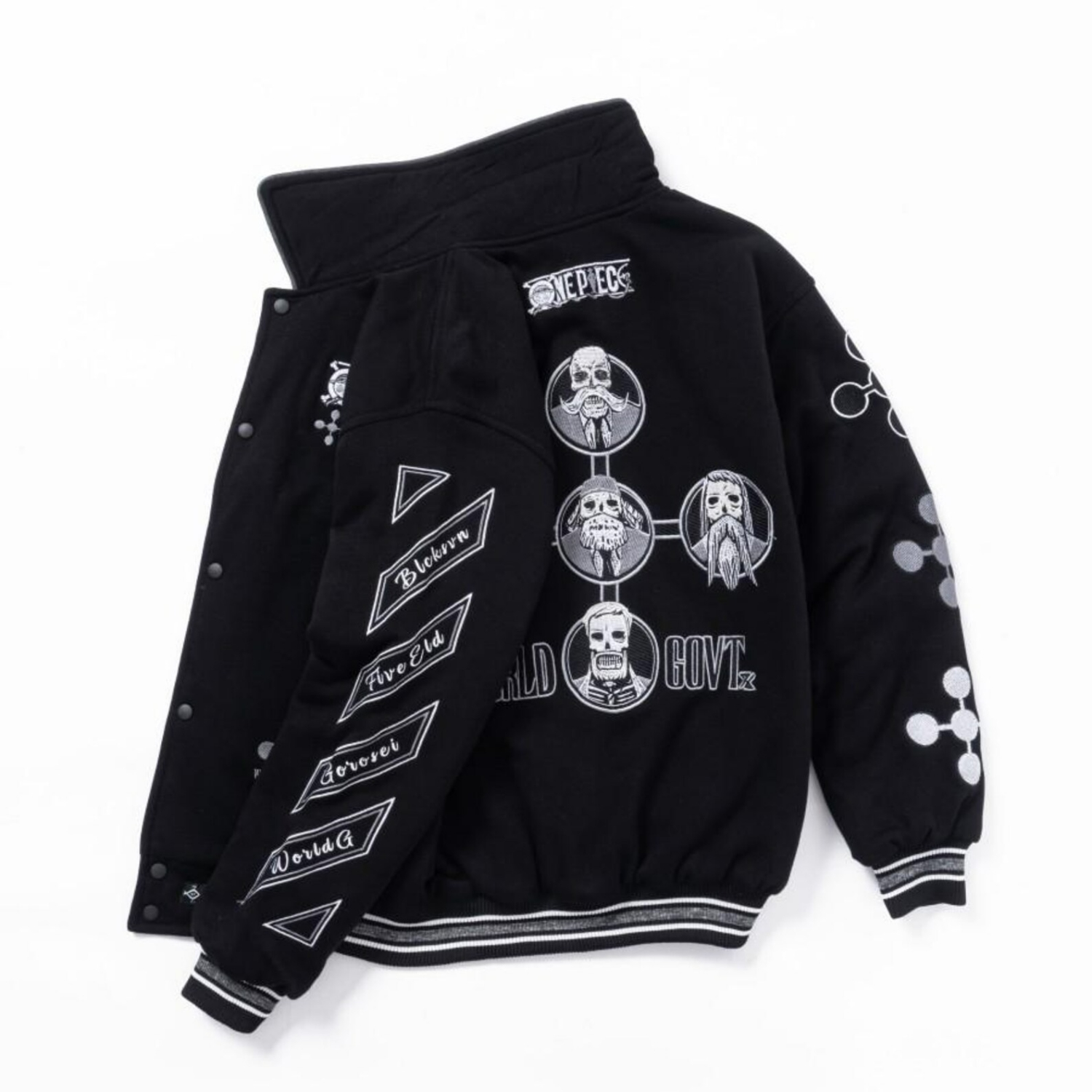 Embroidered One Piece Anime Varsity Sukajan Bomber Jacket