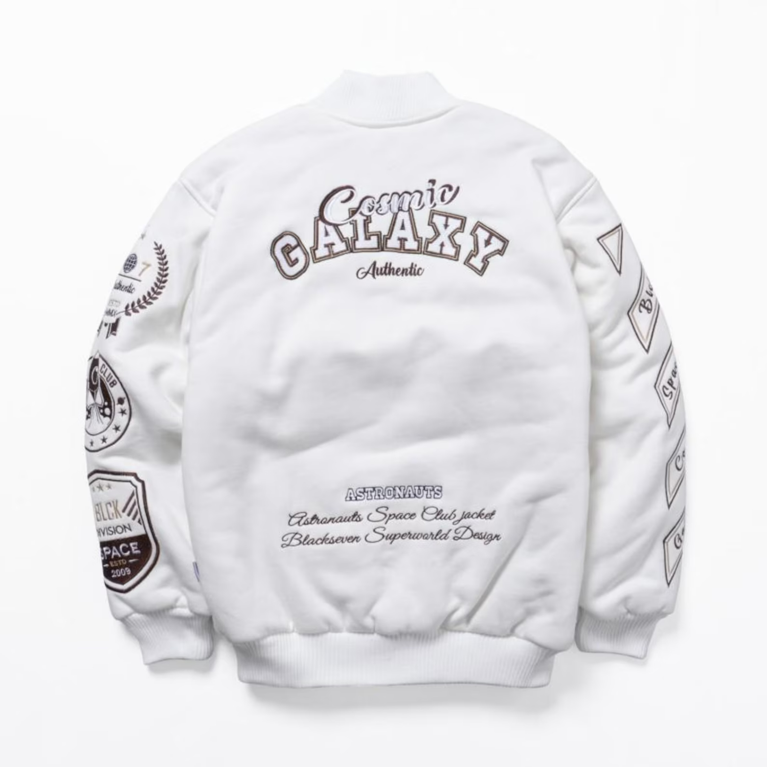 Embroidered Anime Varsity Style Bomber Jacket