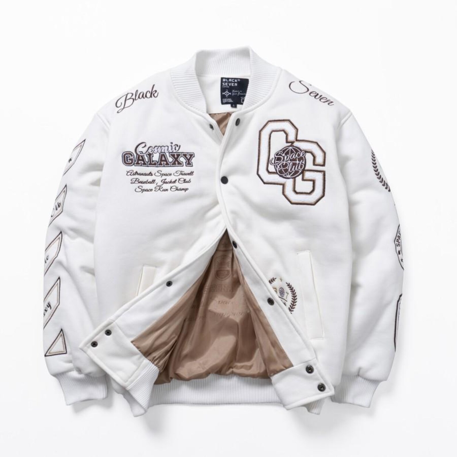 Embroidered Anime Varsity Style Bomber Jacket
