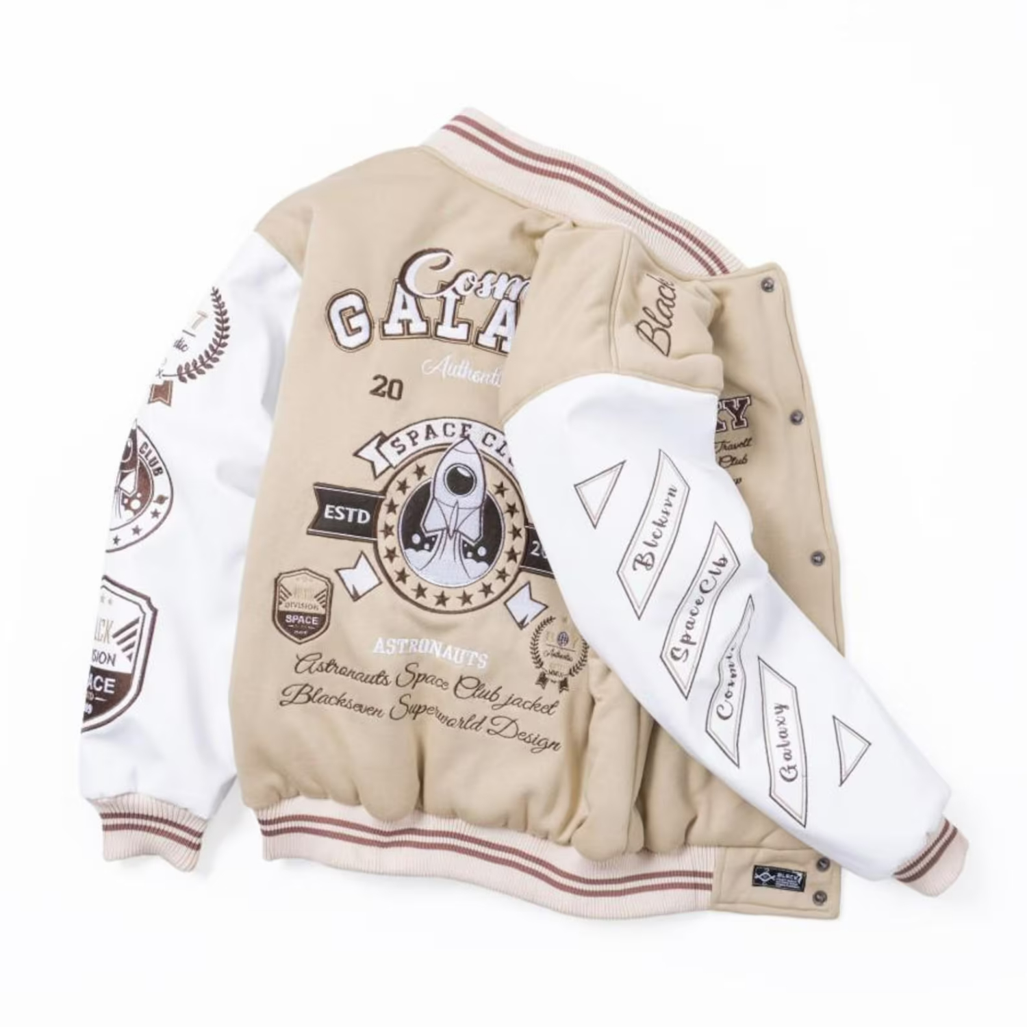 Space Club Varsity Style Embroidered Bomber Jacket