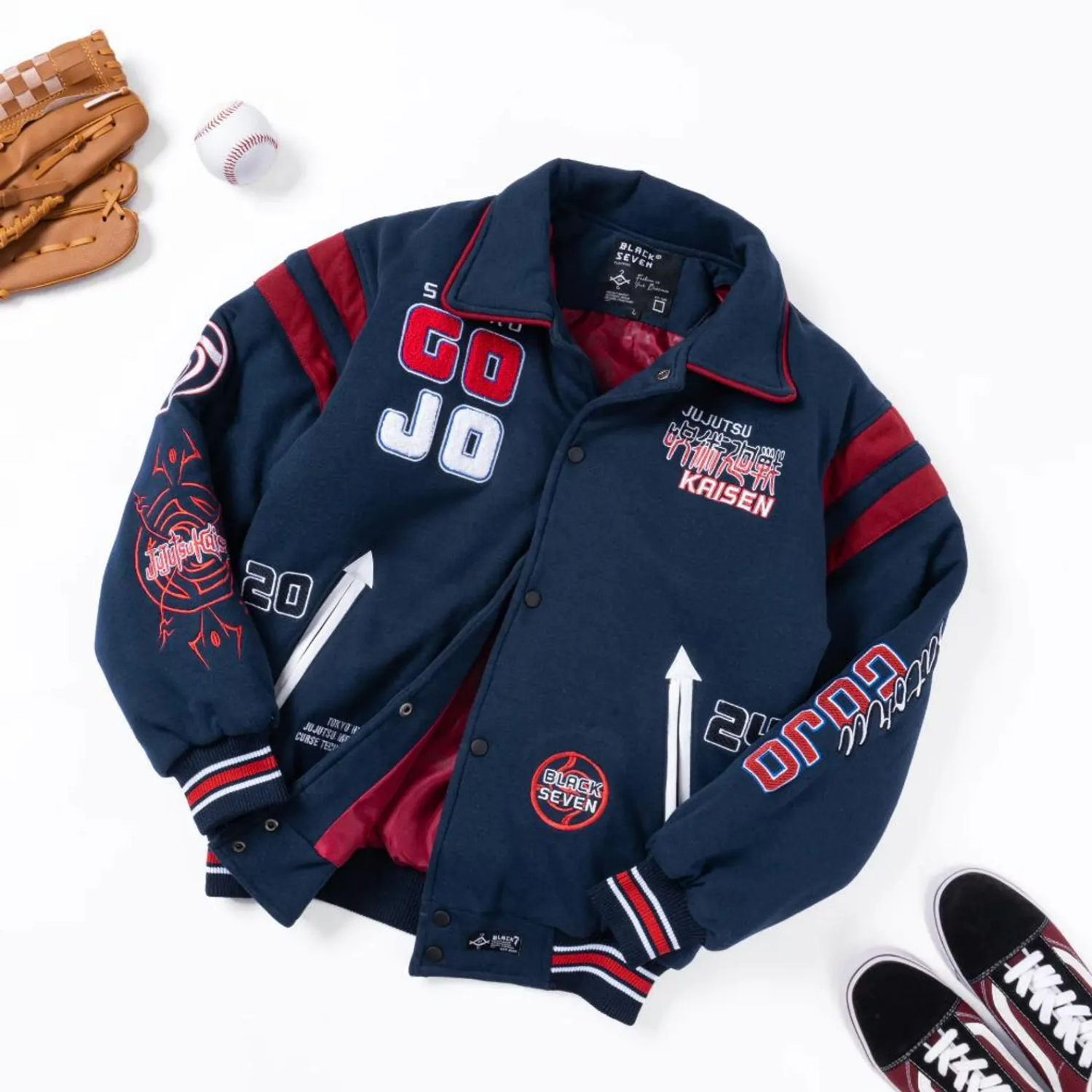 Fleece Varsity Sukajan Embroidered Anime Bomber Jacket