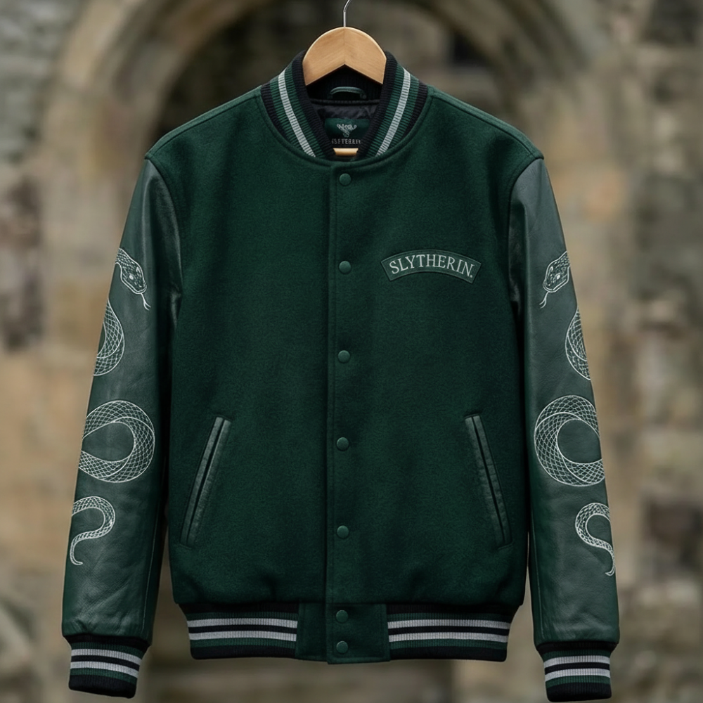 House Of Slytherin Inspired Harry Potter Varsity Jacket