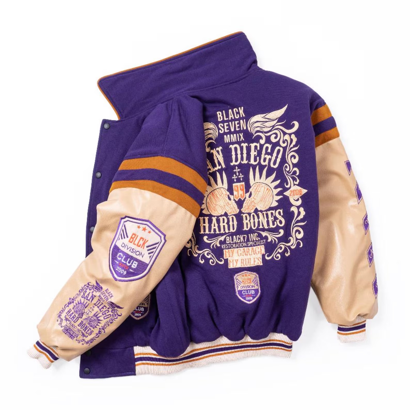 San Diego Design Embroidered Varsity Bomber Jacket