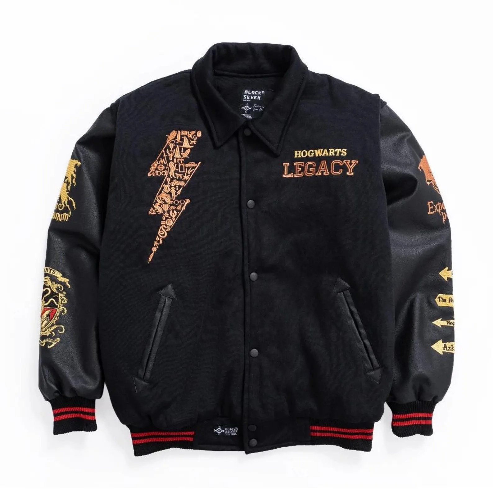Hogwarts Embroidered Varsity Anime Bomber Jacket 