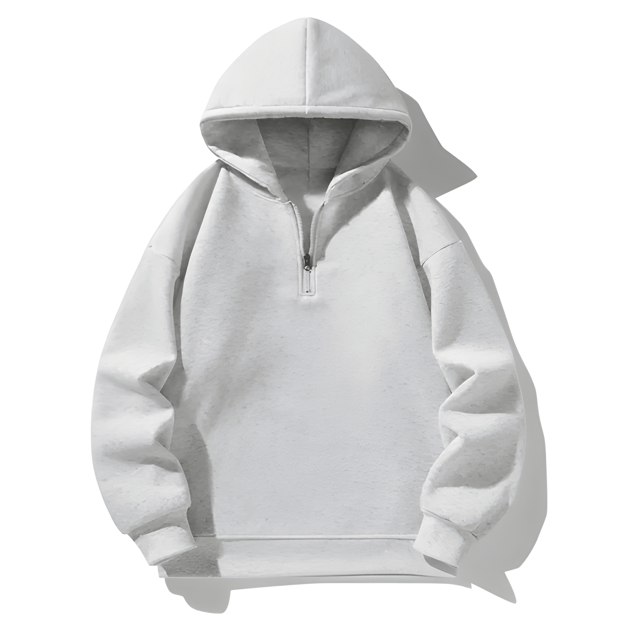 Casual Long Sleeve Half Zip Hooded Sweatshirt For Men