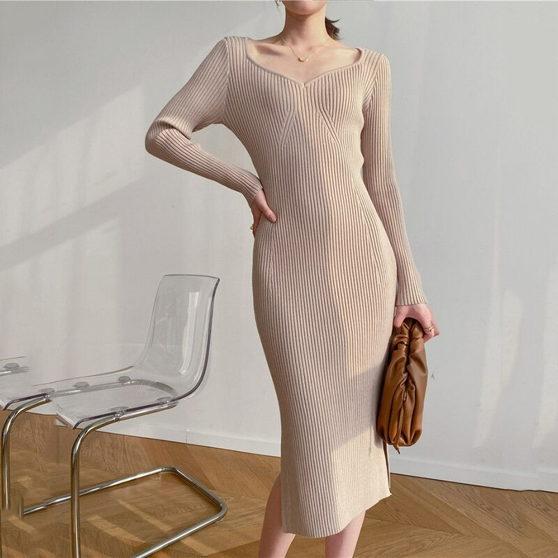 Retro V-Neck Office Lady Sweater Top For Women-Soco Hoodie