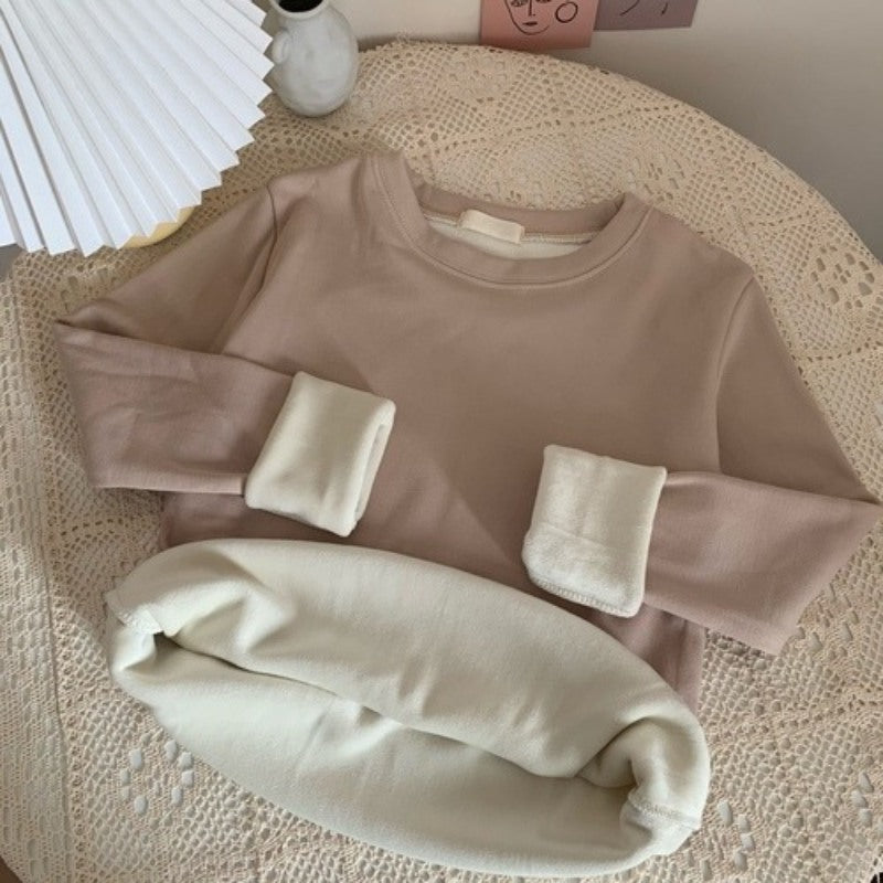 Plush Thickened Long Sleeve T-shirts For Women-Soco Hoodie