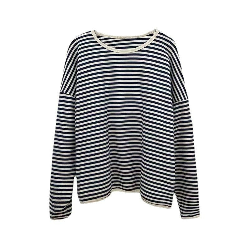 Long Sleeved Striped Sweatshirt For Women-Soco Hoodie