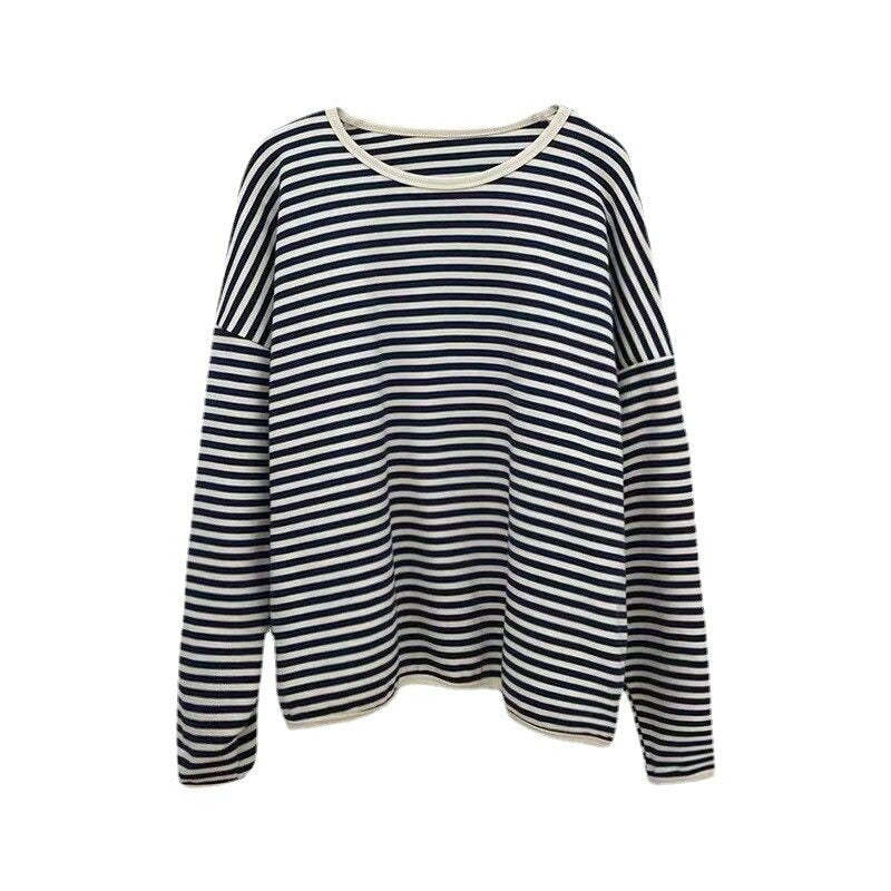 Long Sleeved Striped Sweatshirt For Women-Soco Hoodie