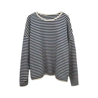 Long Sleeved Striped Sweatshirt For Women-Soco Hoodie