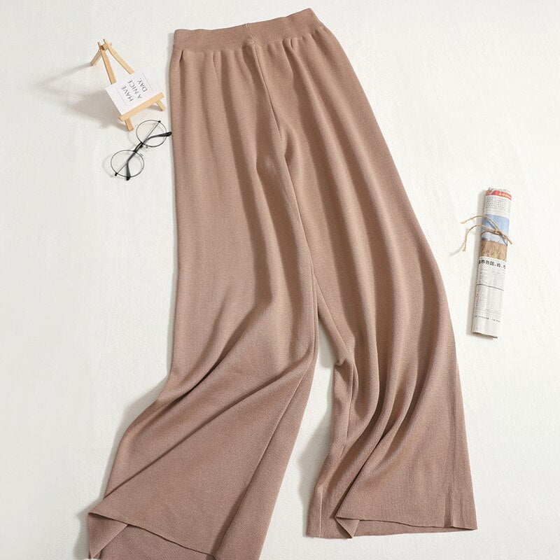 Casual Leopard V-Neck Knitted Jacket Set-Soco Hoodie