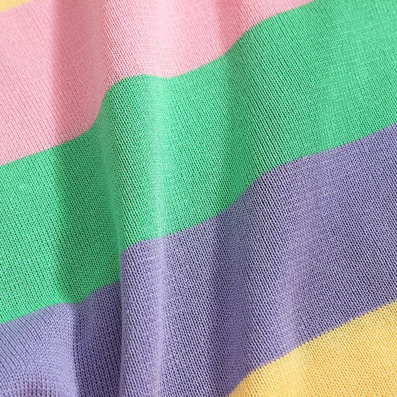 Striped Knitted Two-Piece Sets For Women-Soco Hoodie