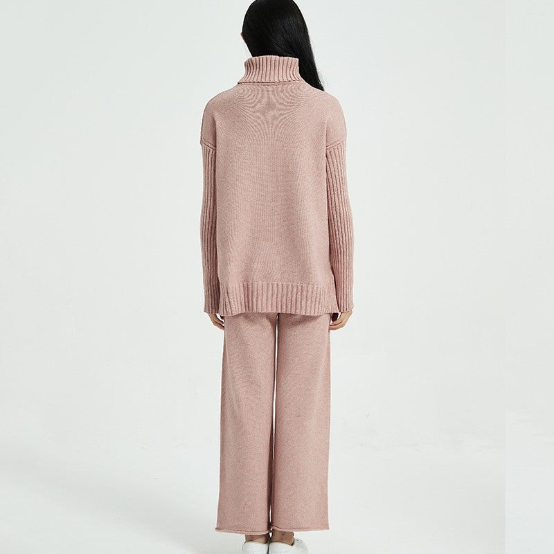 Thick Turtleneck Pullover Sweater Sets For Women-Soco Hoodie